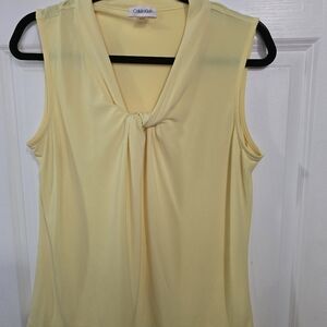 Calvin Klein Women's Soft Yellow Blouse
